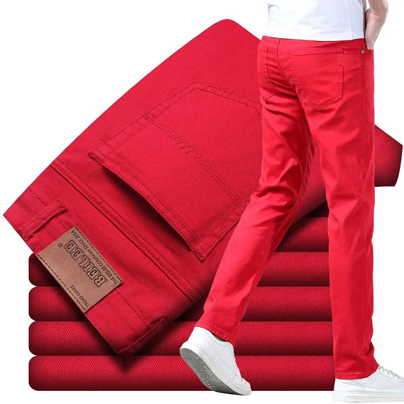 Aglaonema Red - Pantalones elásticos ajustados versión clásica para