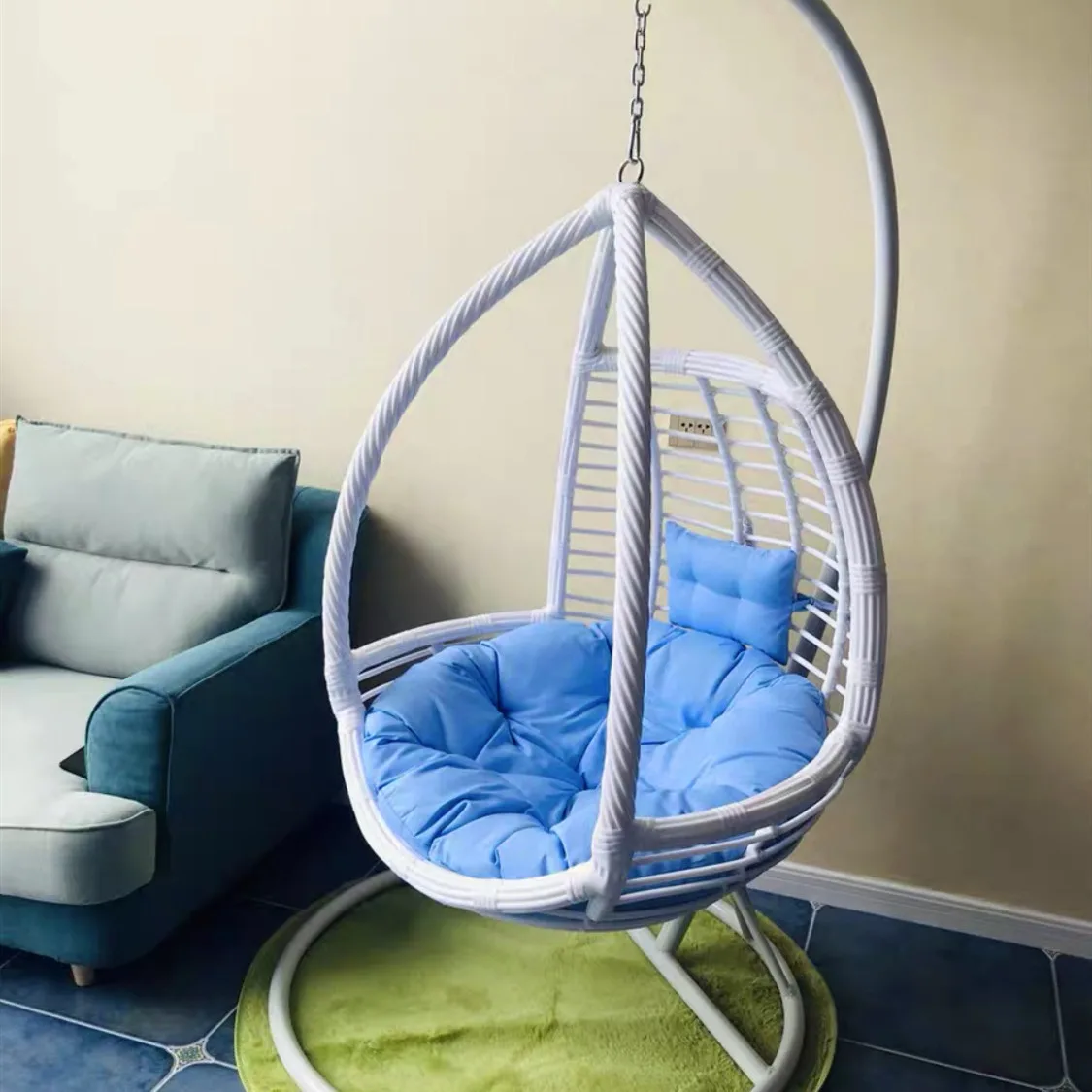Spider Plant Hanging - Silla colgante de ratán, silla cuna