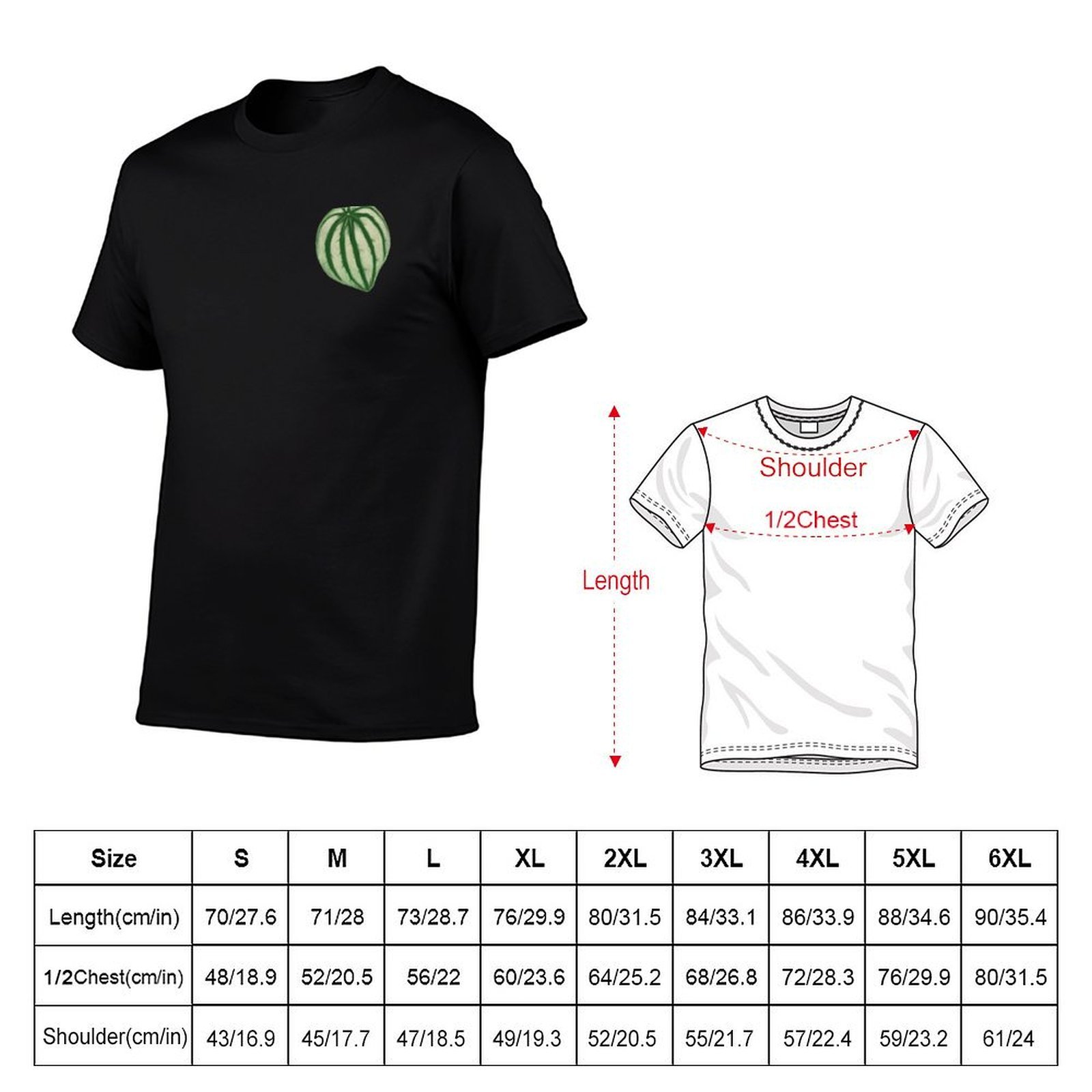 Camiseta con estampado de pepi - Peperomia Watermelon reseña y precio